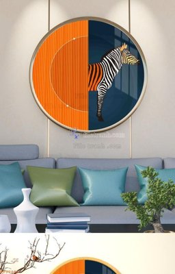 File in trần File tranh hiện đại pha lê gương KF90896 (bản gốc) mây trời