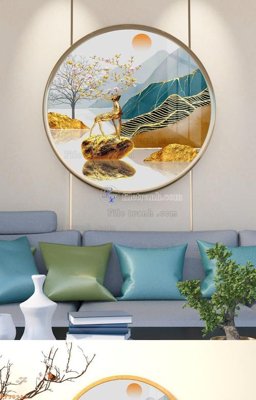 Tải file File tranh hiện đại pha lê gương KF90913 (gốc) làm file in ấn