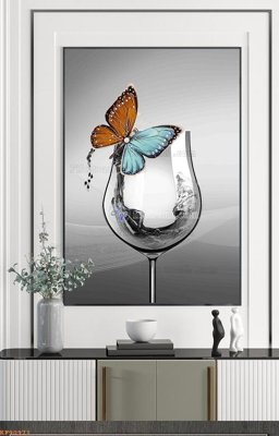 File tranh gốc File tranh hiện đại pha lê gương KF90971 (bản đẹp) độc quyền