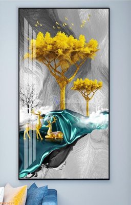 File gốc File tranh hiện đại pha lê gương KF91017 (phiên bản chuẩn) để in ấn