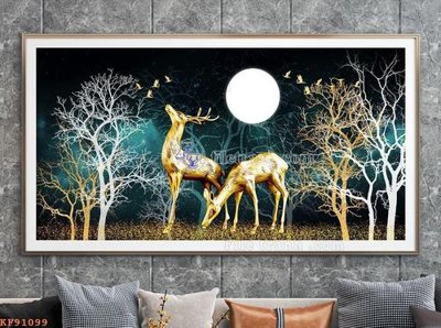 File PSD File tranh hiện đại pha lê gương KF91099 (gốc) nhiều lớp (multi-layer)