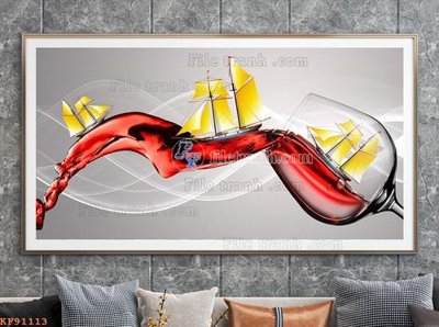 File gốc File tranh hiện đại pha lê gương KF91113 (in 3D) nghệ thuật