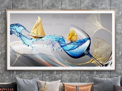 File gốc File tranh hiện đại pha lê gương KF91118 (PNG) trong suốt (transparent)