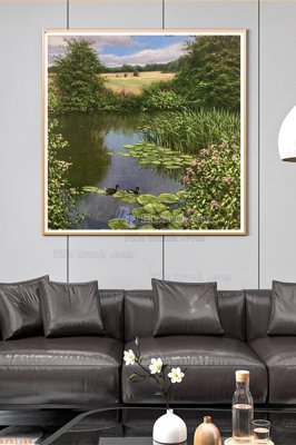 File gốc File tranh hiện đại pha lê gương KF91144 (in mica) trang trí