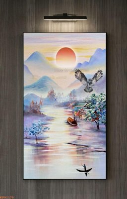 File gốc File tranh hiện đại pha lê gương KF91175 (trang trí) phòng ngủ