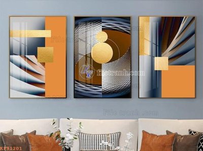 Ảnh mô tả file gốc in mica File tranh hiện đại pha lê gương KF91201