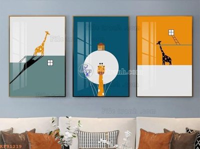 File in lụa File tranh hiện đại pha lê gương KF91219 (phong cảnh) File tranh hiện đại pha lê gương KF91219