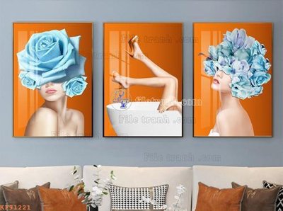 Chi tiết file gốc File tranh hiện đại pha lê gương KF91221 (cho in tráng gương)