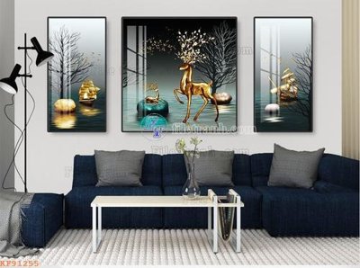 File gốc File tranh hiện đại pha lê gương KF91255 (chuẩn CMYK) cho nhà in