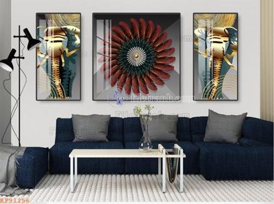 File gốc File tranh hiện đại pha lê gương KF91256 (in mica) làm bảng hiệu