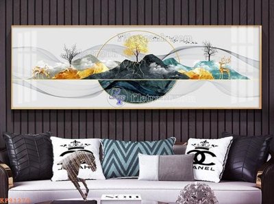 File tranh File tranh hiện đại pha lê gương KF91274 (gốc) chủ đề động vật