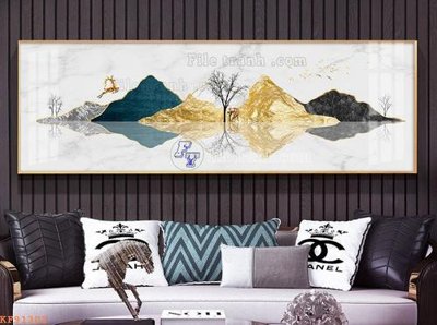 File gốc in ấn File tranh hiện đại pha lê gương KF91302 chuẩn màu CMYK