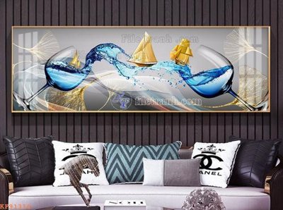 Chi tiết file ảnh File tranh hiện đại pha lê gương KF91314 sắc nét