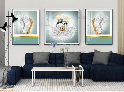 File ảnh File tranh hiện đại pha lê gương KF91392 (gốc) in PP, decal