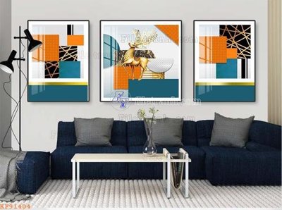 File in lụa File tranh hiện đại pha lê gương KF91404 (hoa văn) File tranh hiện đại pha lê gương KF91404