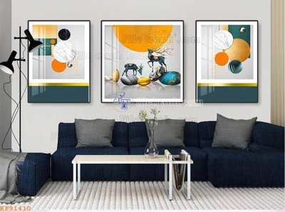 File ảnh File tranh hiện đại pha lê gương KF91410 (gốc) trang trí khách sạn