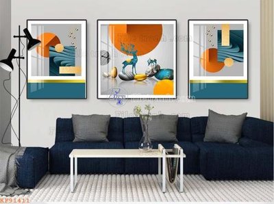 File gốc File tranh hiện đại pha lê gương KF91411 (PNG) không nền chất lượng