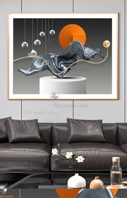 File in trần File tranh hiện đại pha lê gương KF91593 (bản gốc) hoa văn