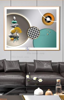 File PSD File tranh hiện đại pha lê gương KF91594 (bản gốc) dễ dàng edit