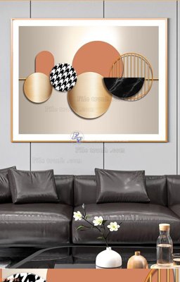 File tranh File tranh hiện đại pha lê gương KF91596 (bản gốc) in lụa 3D