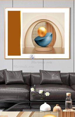 File tranh File tranh hiện đại pha lê gương KF91601 (gốc) in vải canvas