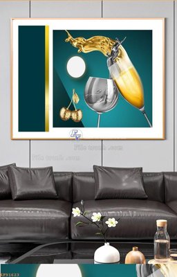 File gốc File tranh hiện đại pha lê gương KF91623 (PNG) chất lượng cao