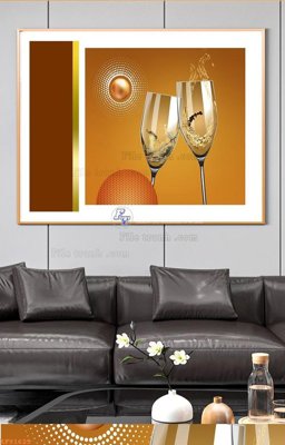 File in trần File tranh hiện đại pha lê gương KF91625 (bản gốc) 5D