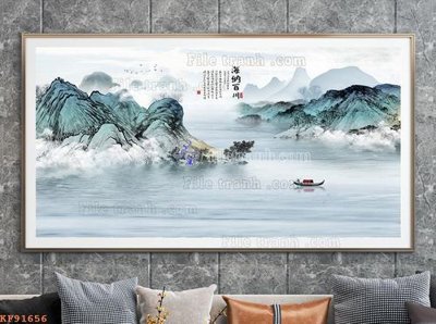 File in lụa File tranh hiện đại pha lê gương KF91656 (chất lượng cao) File tranh hiện đại pha lê gương KF91656