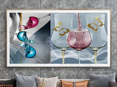 File tranh gốc File tranh hiện đại pha lê gương KF91666 (bản đẹp) độc quyền