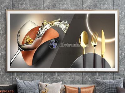 File in trần File tranh hiện đại pha lê gương KF91670 (bản gốc) trời sao