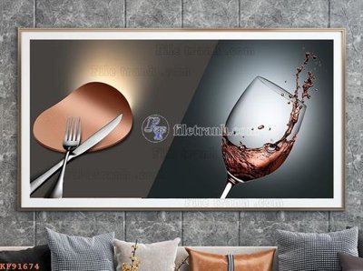 File gốc File tranh hiện đại pha lê gương KF91674 (dành cho quảng cáo)