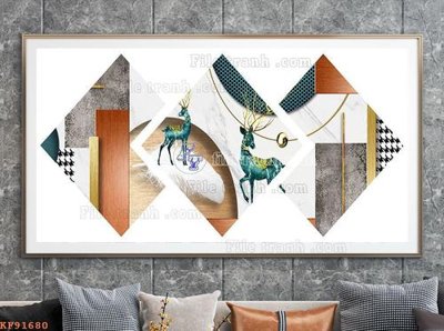 File tranh gốc File tranh hiện đại pha lê gương KF91680 (bản quyền) Filetranh.com