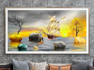 Mua file gốc File tranh hiện đại pha lê gương KF91710 (in ấn) tại Filetranh.com