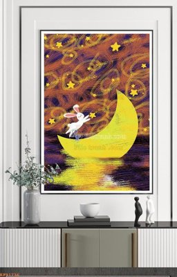 File tranh File tranh hiện đại pha lê gương KF91736 (gốc) chủ đề thiên nhiên