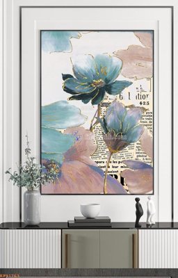 File tranh File tranh hiện đại pha lê gương KF91763 (gốc) phong cách tối giản