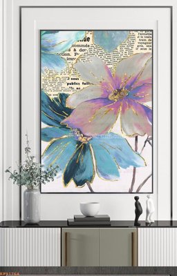 File gốc File tranh hiện đại pha lê gương KF91764 (in lụa) tranh phong thủy