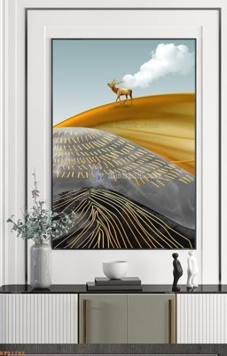 File gốc File tranh hiện đại pha lê gương KF91792 (in lụa) tranh phong thủy