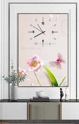 Hình ảnh file gốc in lụa File tranh hiện đại pha lê gương KF91824