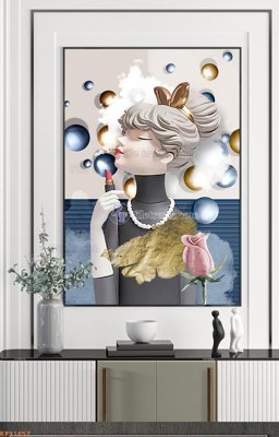 Tải về file gốc File tranh hiện đại pha lê gương KF91857 (chuẩn in ấn)