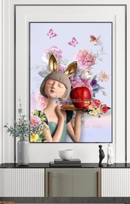 Tải file File tranh hiện đại pha lê gương KF91862 (gốc) chủ đề tâm linh