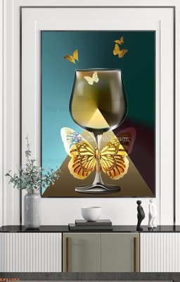 File ảnh File tranh hiện đại pha lê gương KF91952 (gốc) in Hiflex