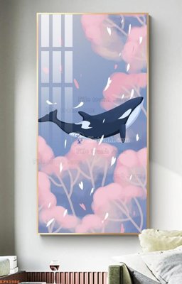 File ảnh File tranh hiện đại pha lê gương KF91986 (gốc) cho trang trí nhà hàng