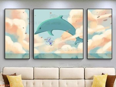 File tranh gốc File tranh hiện đại pha lê gương KF91999 chủ đề hiện đại