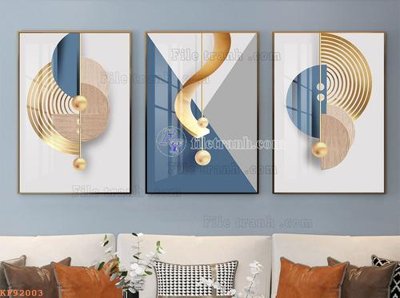 File gốc File tranh hiện đại pha lê gương KF92003 (trang trí) phòng làm việc