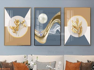 File tranh in tráng gương File tranh hiện đại pha lê gương KF92006 (siêu nét)