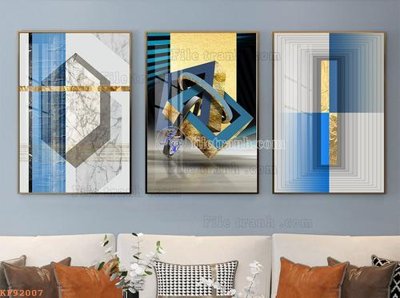 Tải file File tranh hiện đại pha lê gương KF92007 (gốc) chủ đề hoa sen