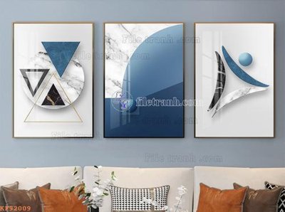 File gốc File tranh hiện đại pha lê gương KF92009 (in tráng gương) hiện đại