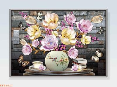 Ảnh gốc File tranh hiện đại pha lê gương KF92017 (độ nét cao) in tráng gương