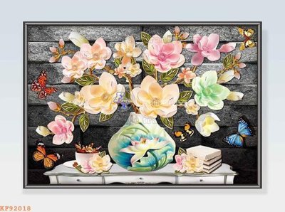 File ảnh File tranh hiện đại pha lê gương KF92018 (gốc) in decal dán tường