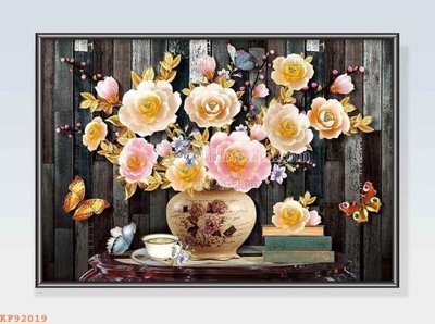 Download file gốc File tranh hiện đại pha lê gương KF92019 (in mica) 3D